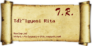 Tölgyesi Rita névjegykártya